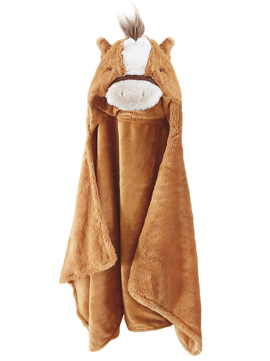 Truffles Horse Hooded Blanket