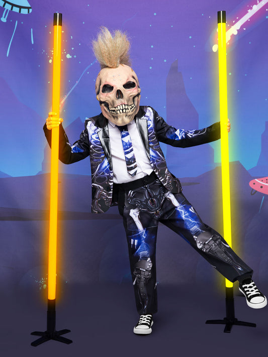 Rock N Roll Skeleton Suit Costume for Boys