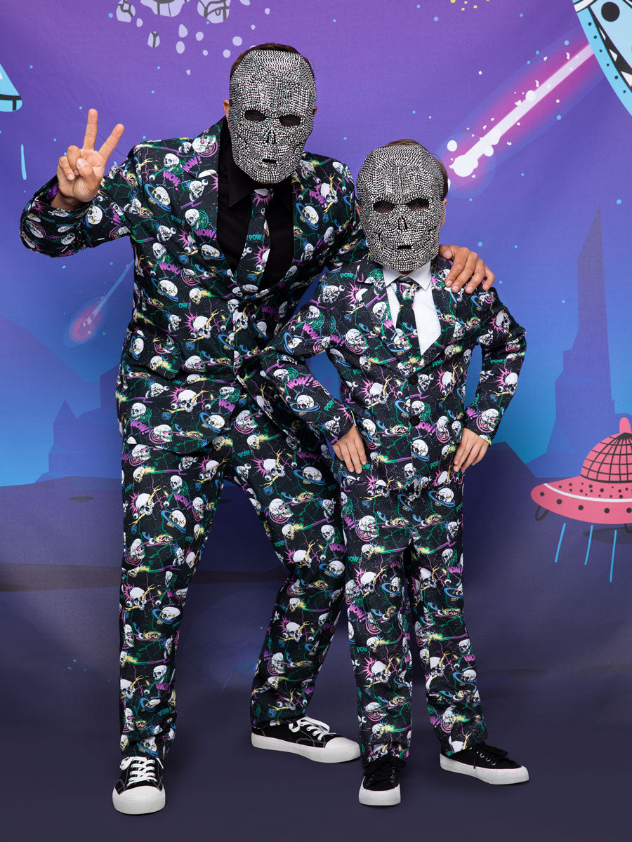 Cosmic Skeleton Suit for Boys