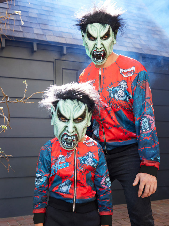 Vampire Overhead Mask with Hair