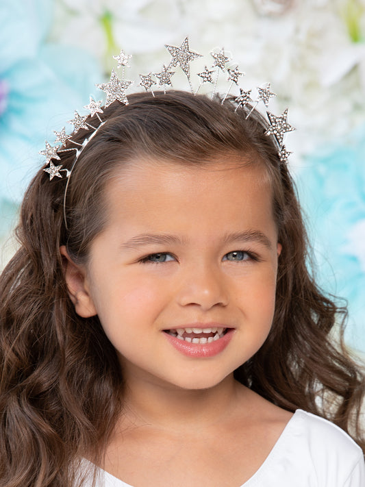 Silver Star Diamanté Headband