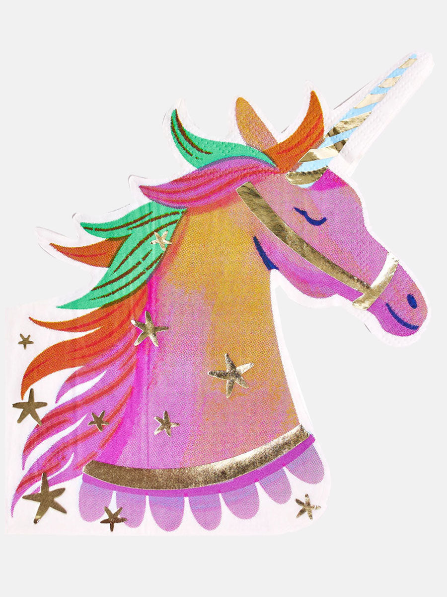 Unicorn Fairy Princess Paper Party Napkins (x16)