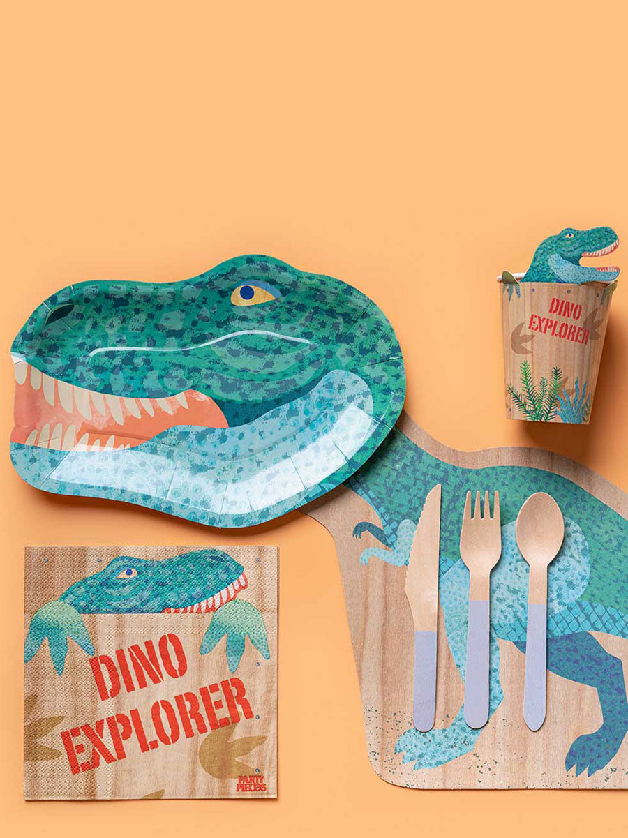 Dino Explorer Paper Party Plates (x8)