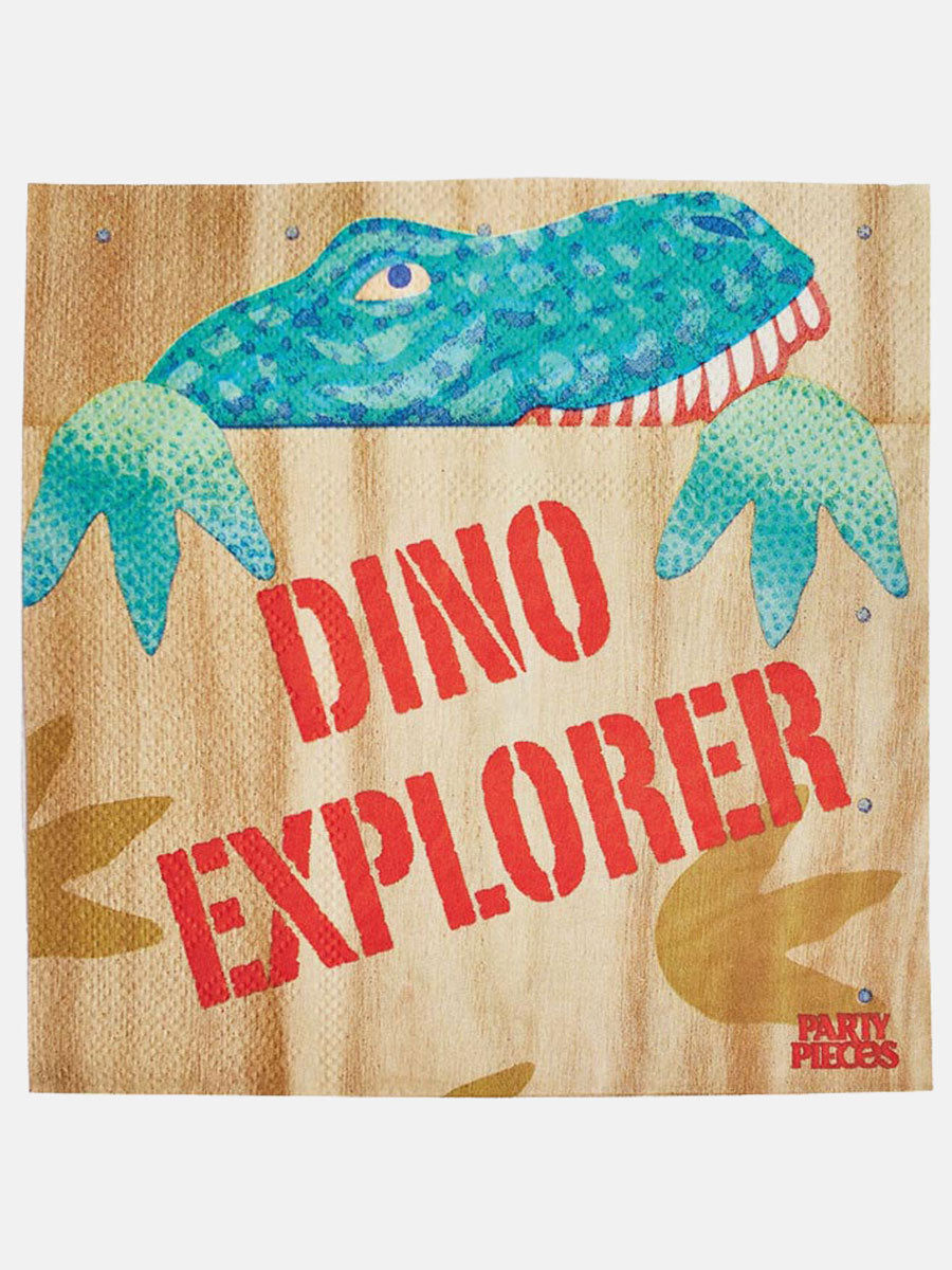 Dino Explorer Paper Party Napkins (x16)