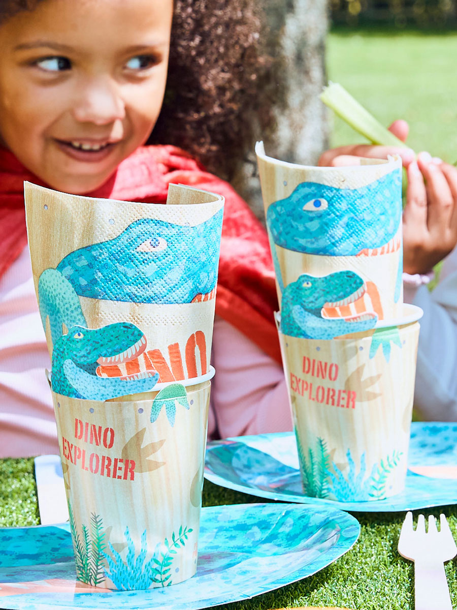 Dino Explorer Paper Party Napkins (x16)
