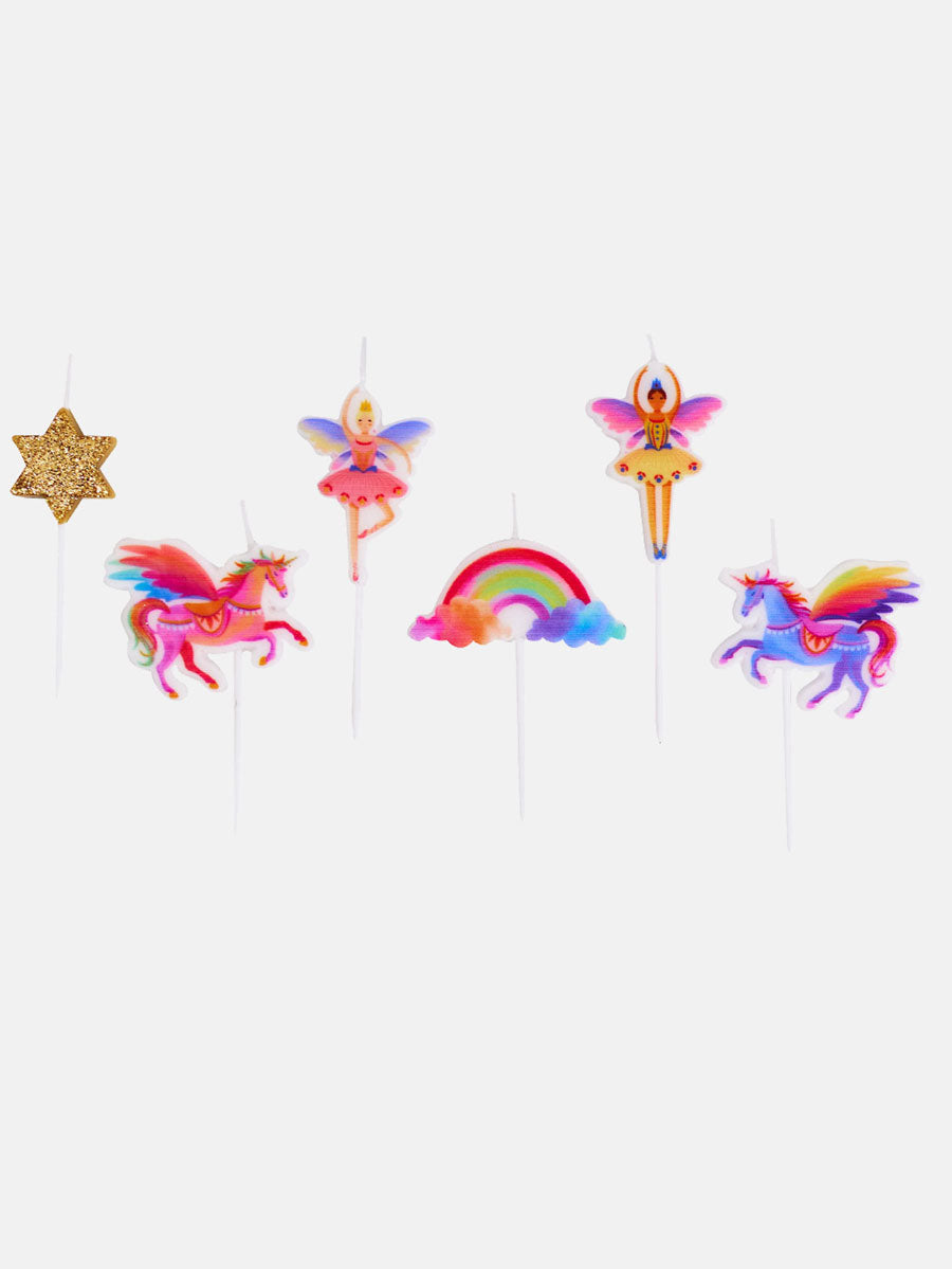 Unicorn Fairy Princess Candles (x6)