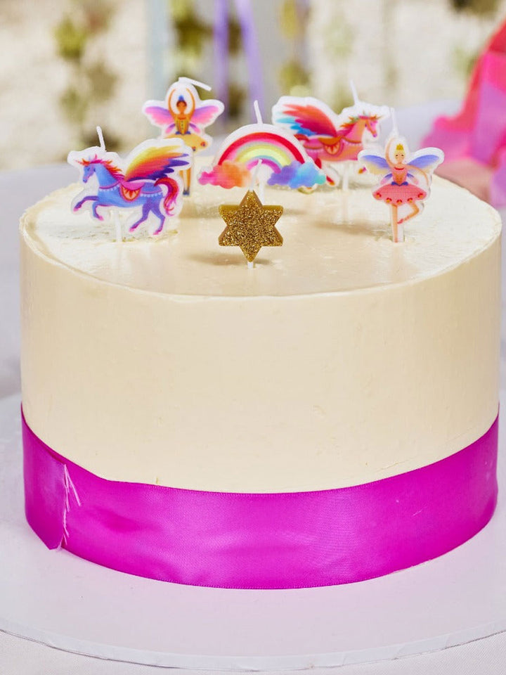 Unicorn Fairy Princess Candles (x6)