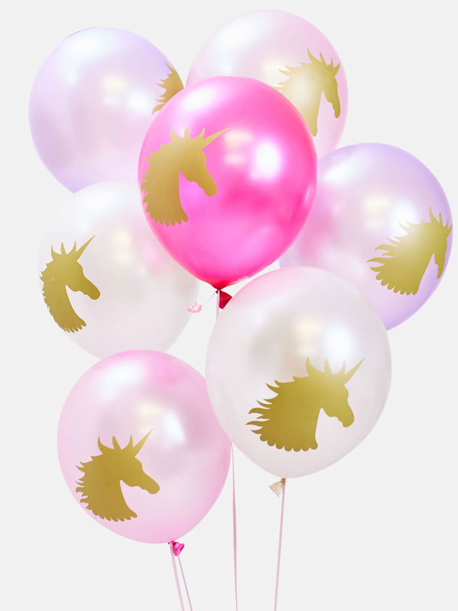 Unicorn Fairy Princess Latex Balloons (x12)