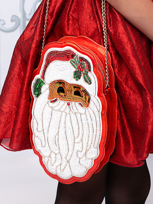 Santa Sequin Purse for Girls