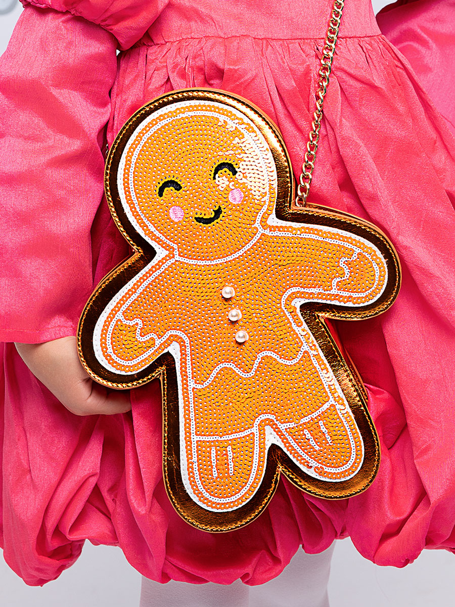 Gingerbread Sequin Purse for Girls