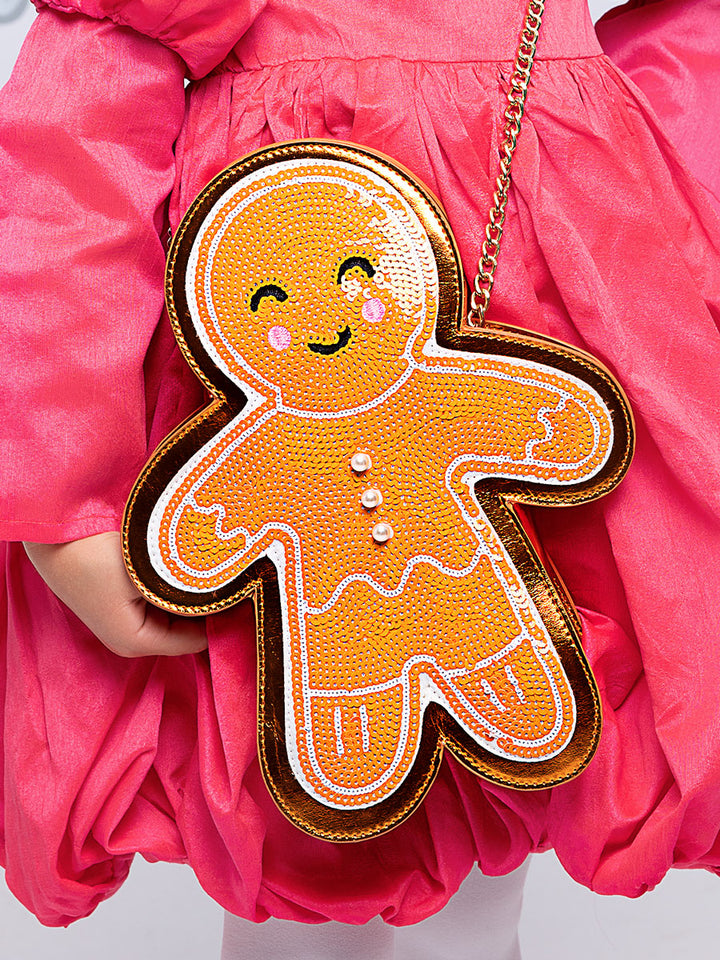 Gingerbread Sequin Purse for Girls