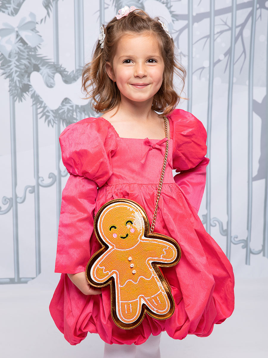 Gingerbread Sequin Purse for Girls