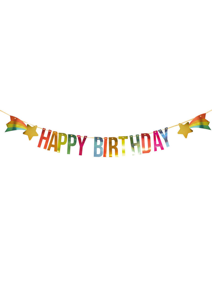 Happy Birthday Shooting Star Party Garland 3 metres