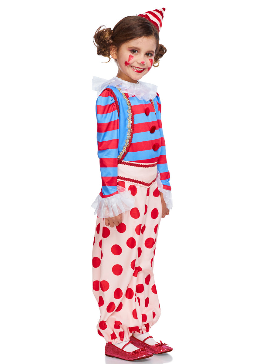 Vintage Clown Costume for Girls