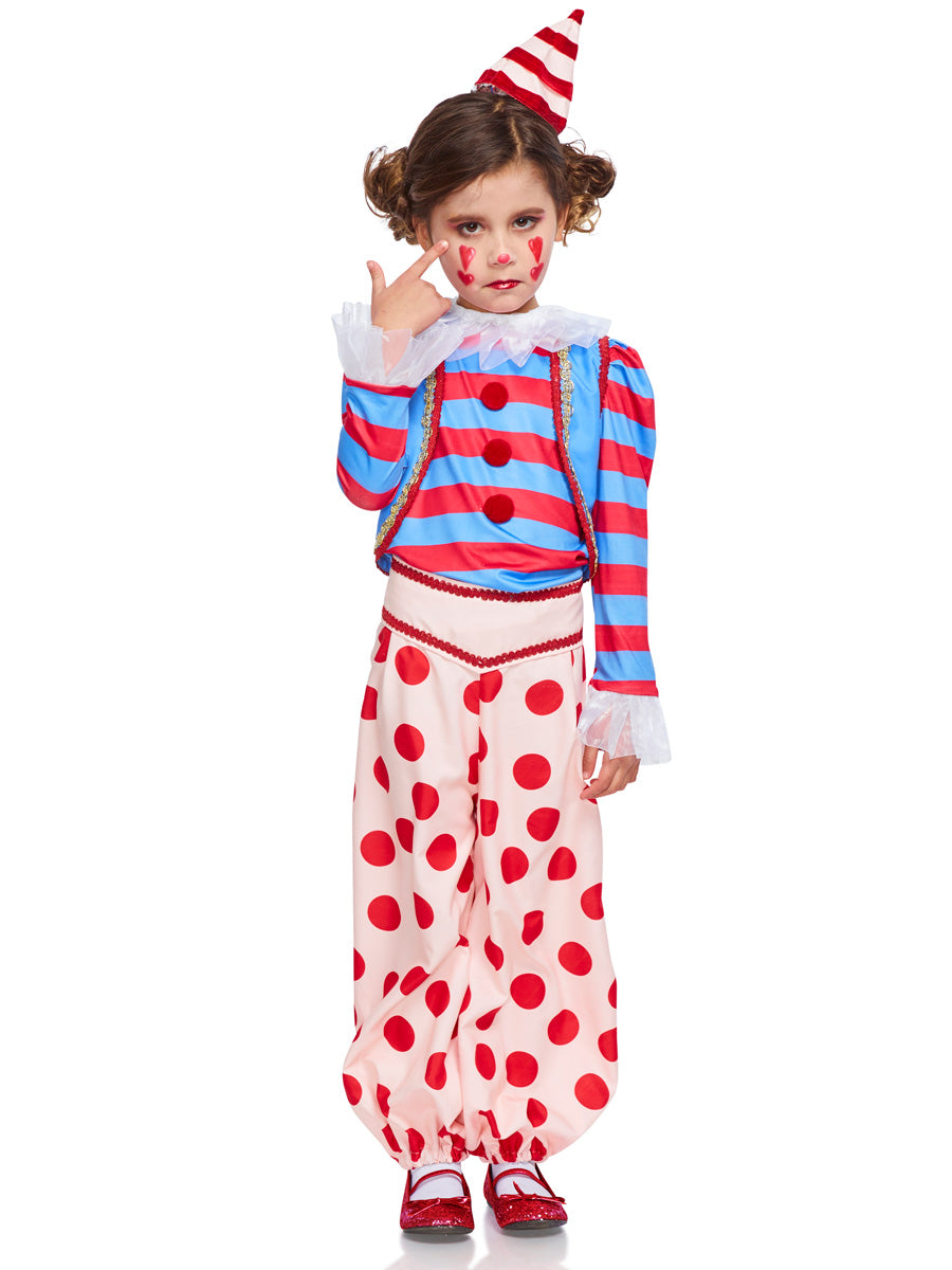 Vintage Clown Costume for Girls