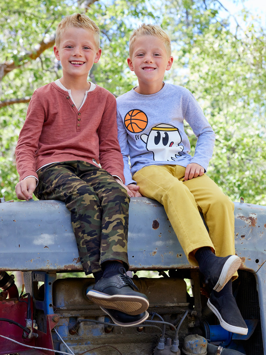 Boys Clay Long Sleeve Camden Henley