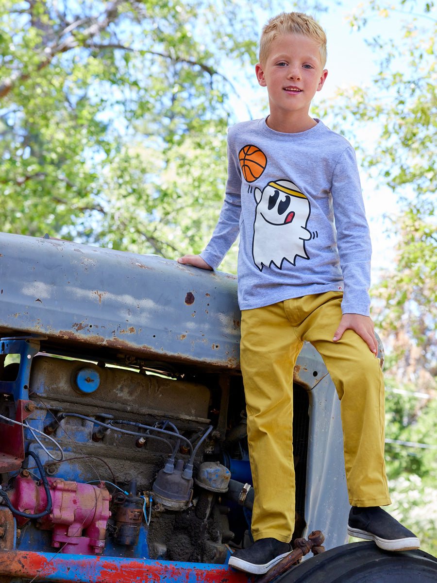 Boys Long Sleeve Graphic Tee | Ghost Ball
