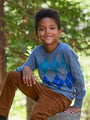 Kos Grey and Blue Sweater for Boys