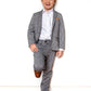 Boys Glen Plaid Stretchy Mod Suit