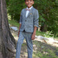 Boys Glen Plaid Stretchy Mod Suit