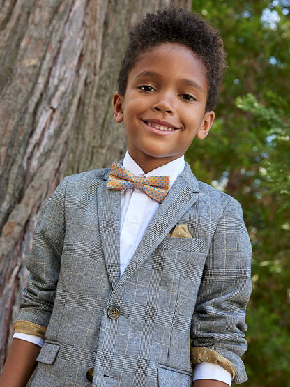 Boys Glen Plaid Stretchy Mod Suit