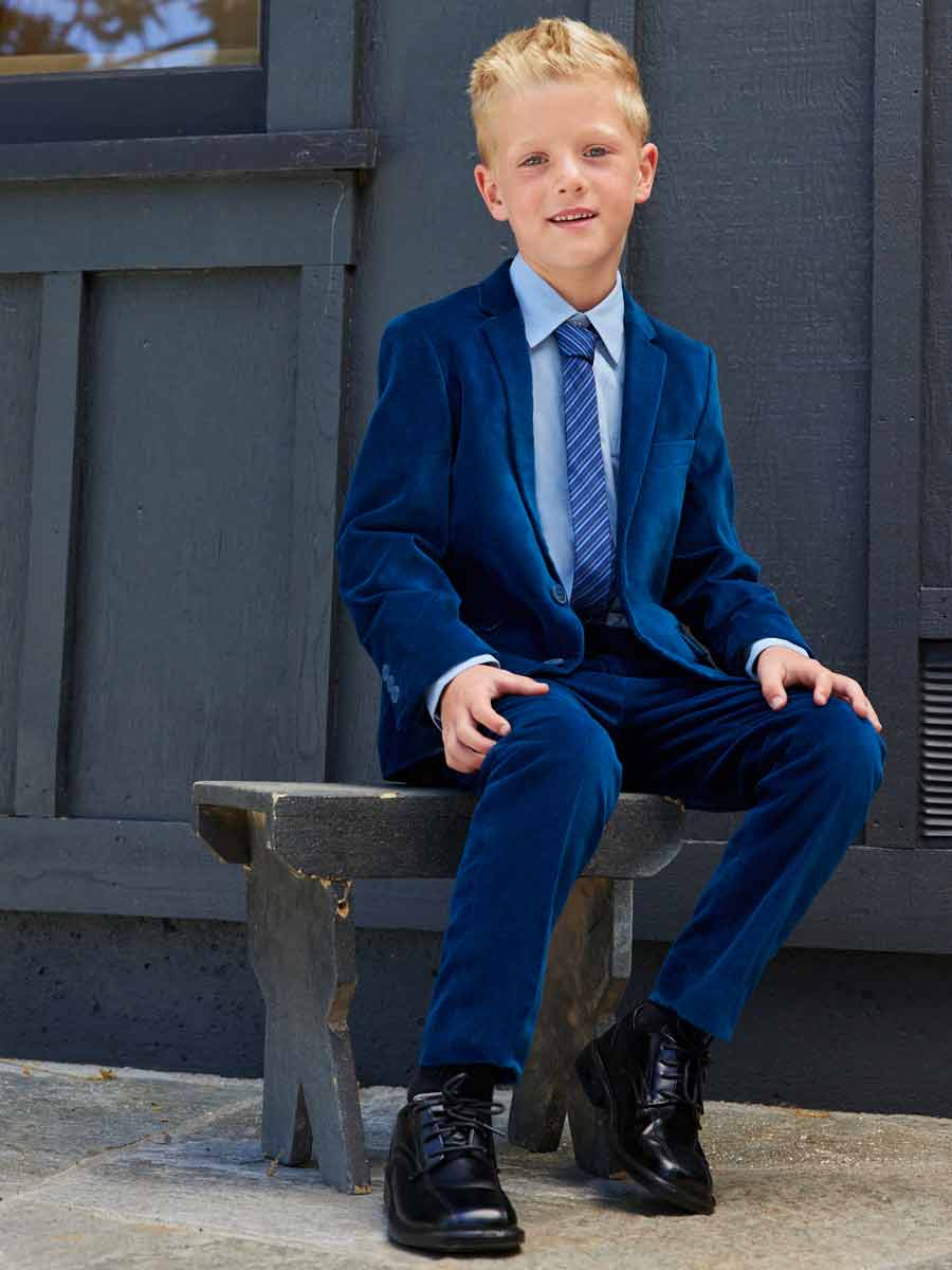 Boys Seaport Velvet Two Piece Mod Suit