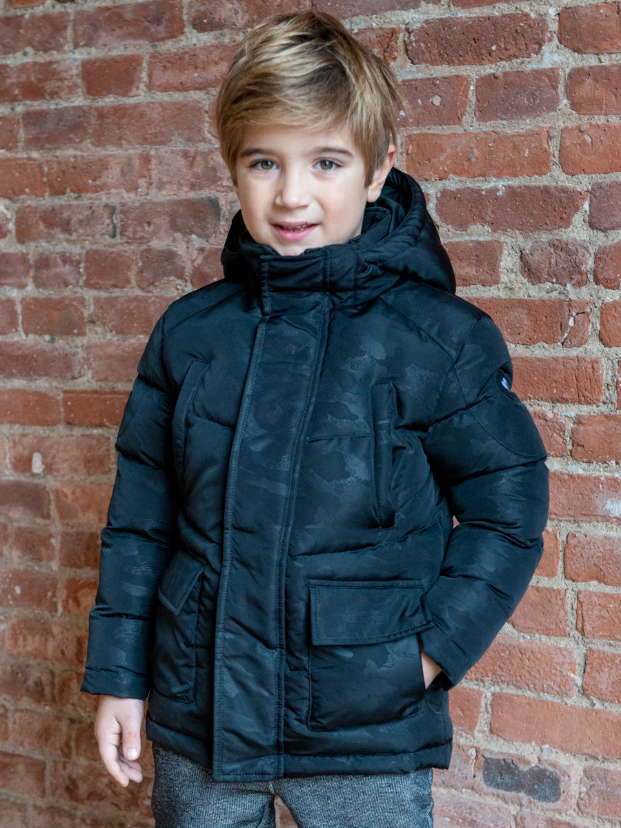 Boys Camo Summit Puffer Coat
