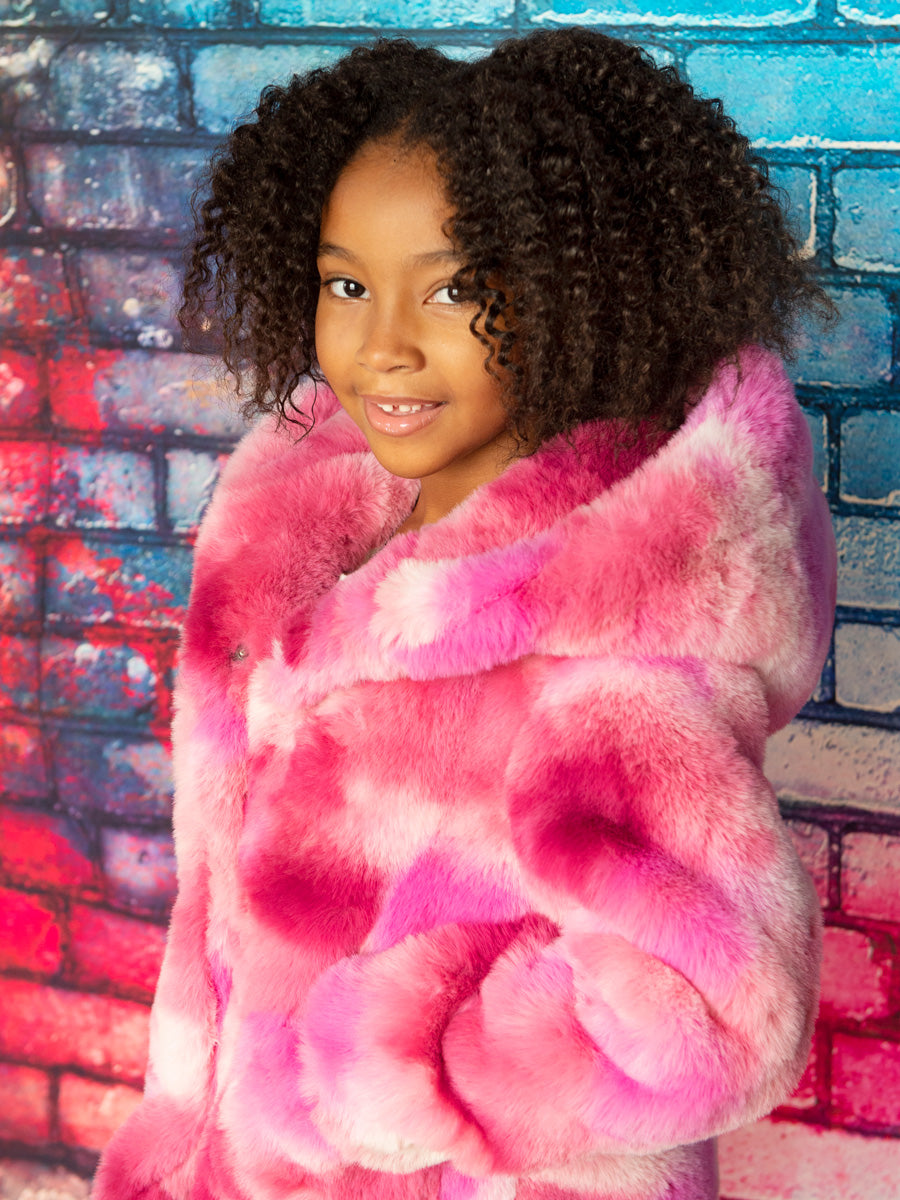 Girls Cleo Faux Fur Coat