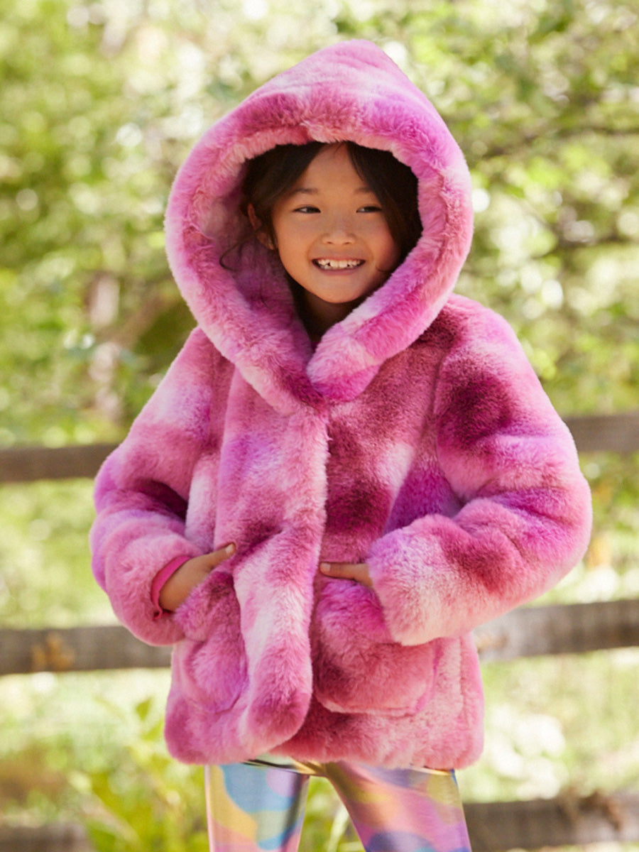 Girls Cleo Faux Fur Coat