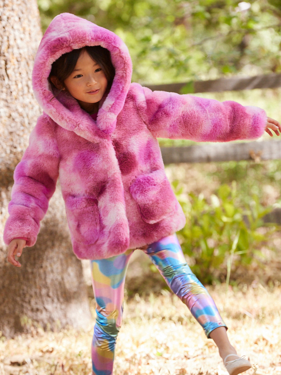 Metallic Rainbow Leggings for Girls