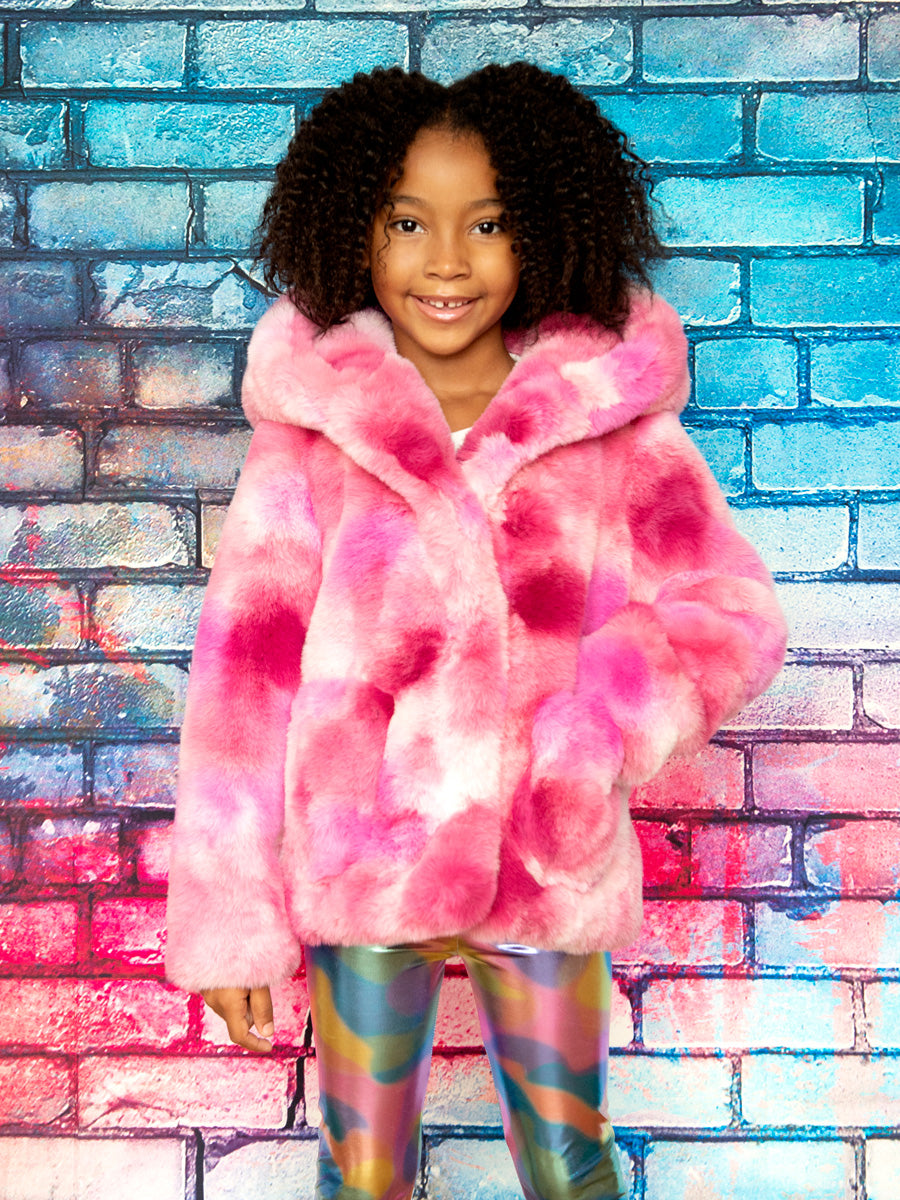 Girls Cleo Faux Fur Coat