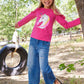 Amelie Unicorn Pink Long Sleeve Tee for Girls