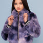 Faux Fur Tie Dye Jacket for Girls