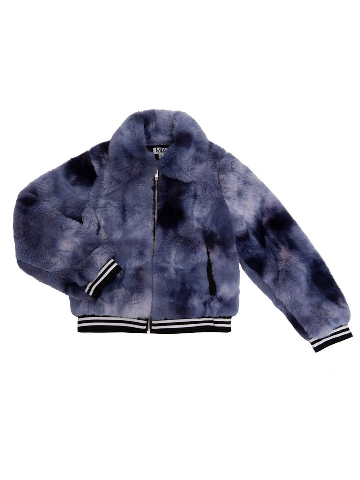 Faux Fur Tie Dye Jacket for Girls