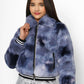 Faux Fur Tie Dye Jacket for Girls