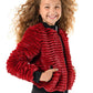 Posh Red Faux Fur Jacket for Girls