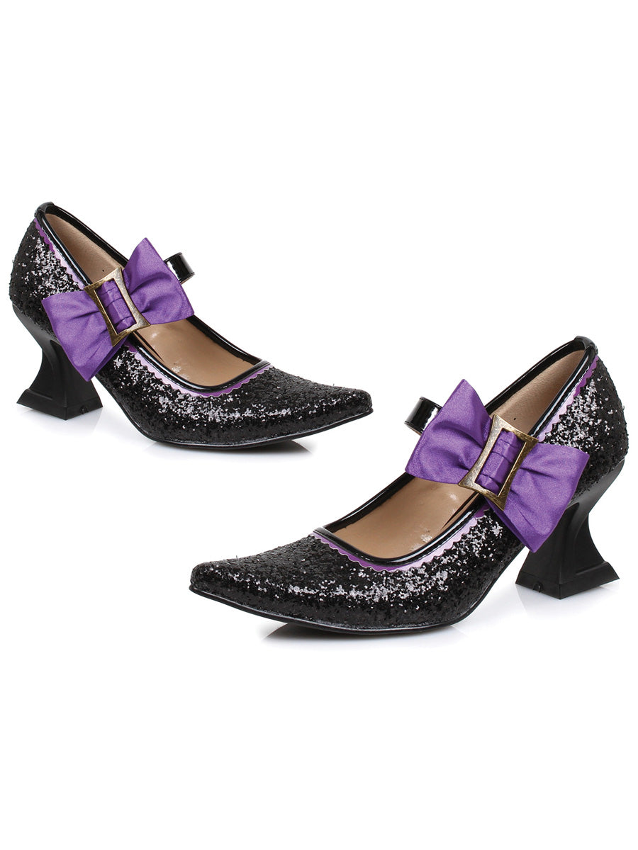 Glitter Heel Witch Shoes for Kids