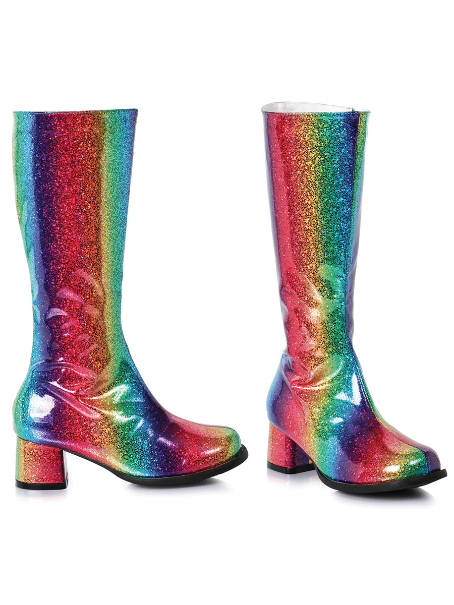 Rainbow Go-Go Boots for Kids
