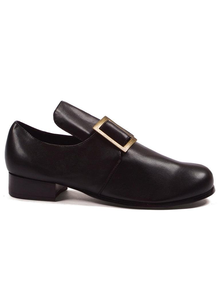 mens white shoes with gold buckle