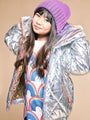 Metallic Puffer Jacket for Girls
