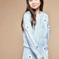 Blue Soft Knit Flower Skirt