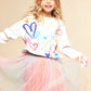 Heart Print Sweater for Girls