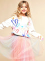 Heart Print Sweater for Girls