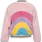 Faux Fur Rainbow-back Bomber Jacket for Girls