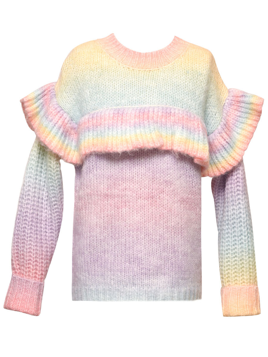 Ruffle Chunky Knit Sweater for Girls