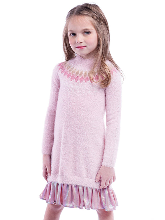 Rosa Pink Sweater Dress for Girls