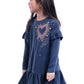 Lillian Navy Dress with Heart