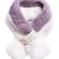 Stephanie Faux Fur Scarf in Nutmeg, Plum, Powder Pink