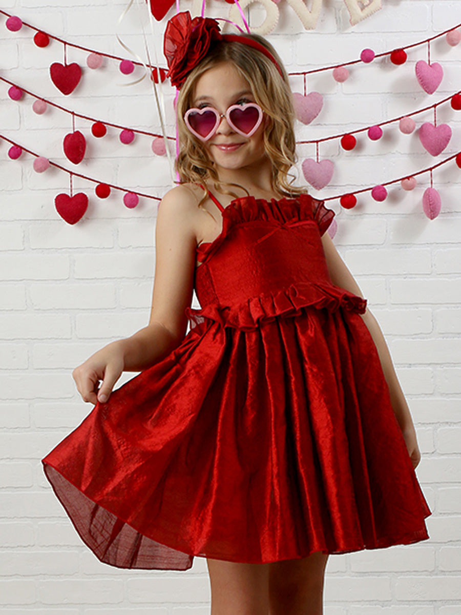 Bella Red Holiday Dress for Girls