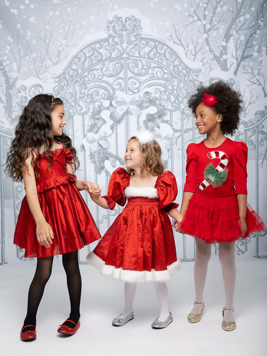 Bella Red Holiday Dress for Girls